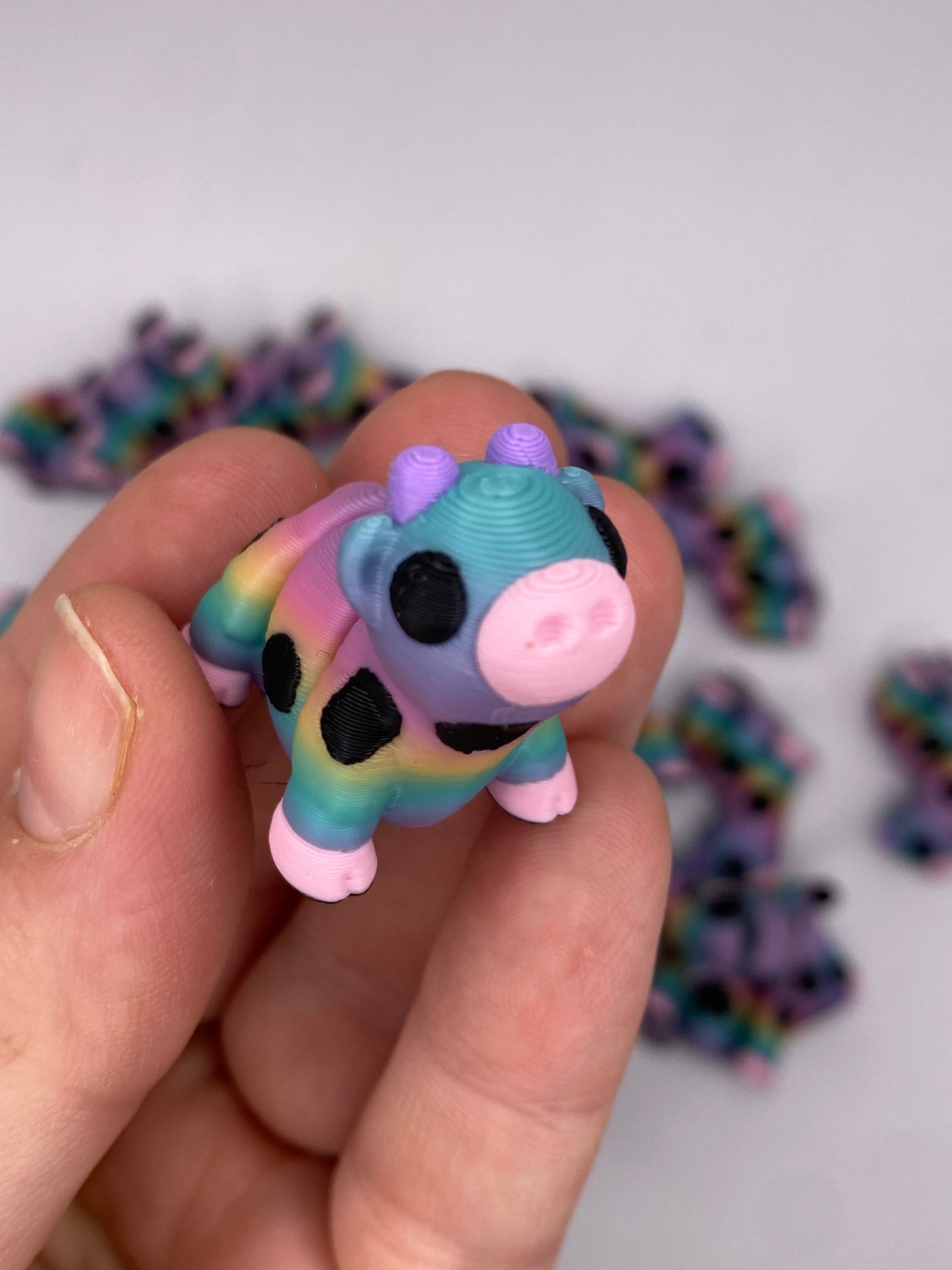 3D Mini Rainbow Cow (RTS)