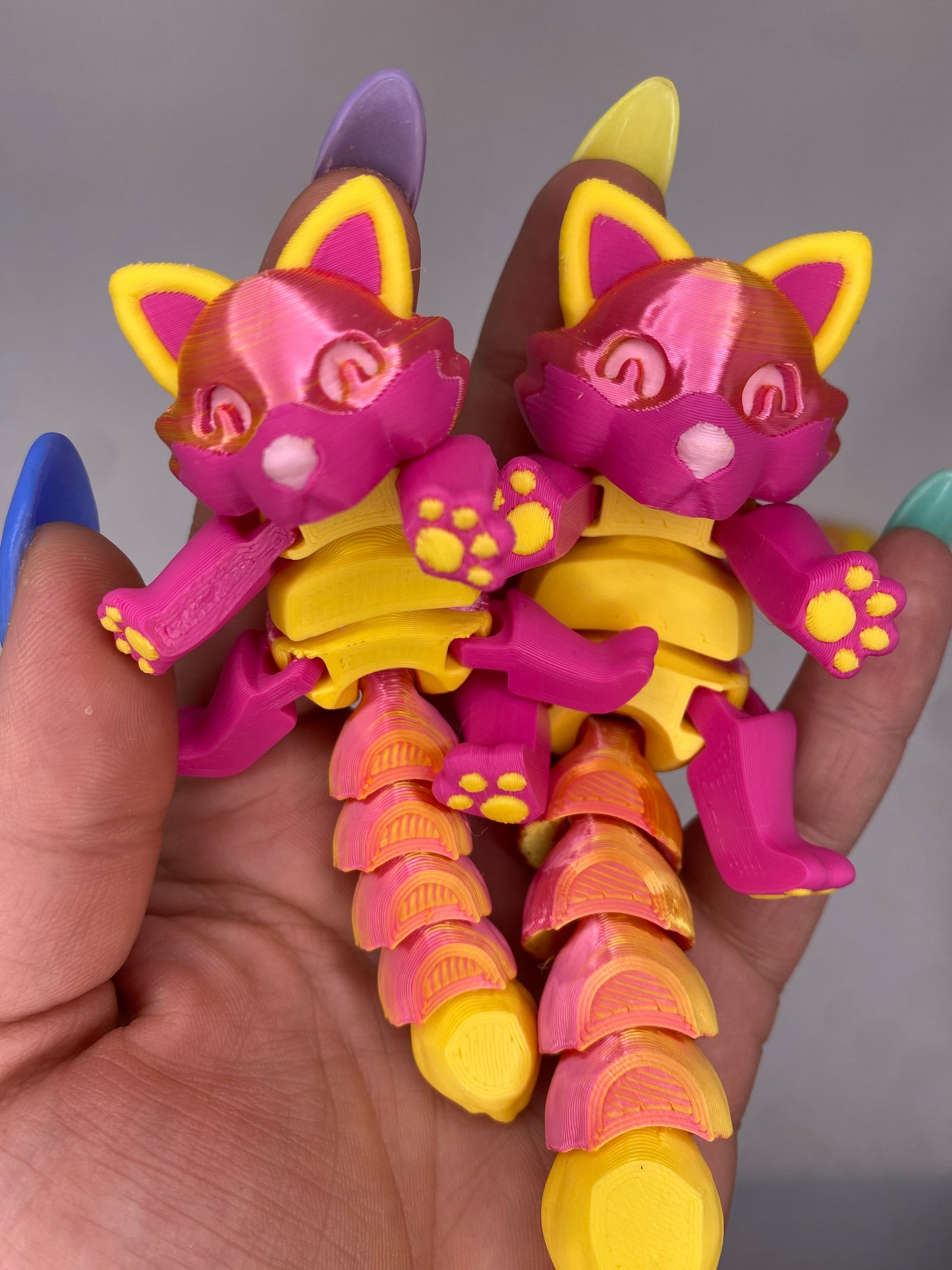 3D Cute Foxes (RTS) (Pink Lemonade)