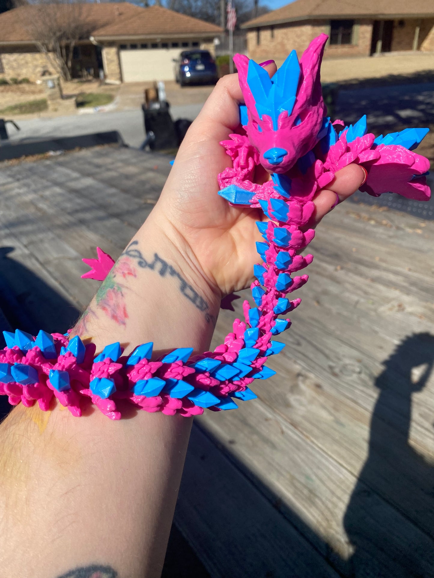 3D Wolf Crystal Dragon Fidget Toy (Custom Color)