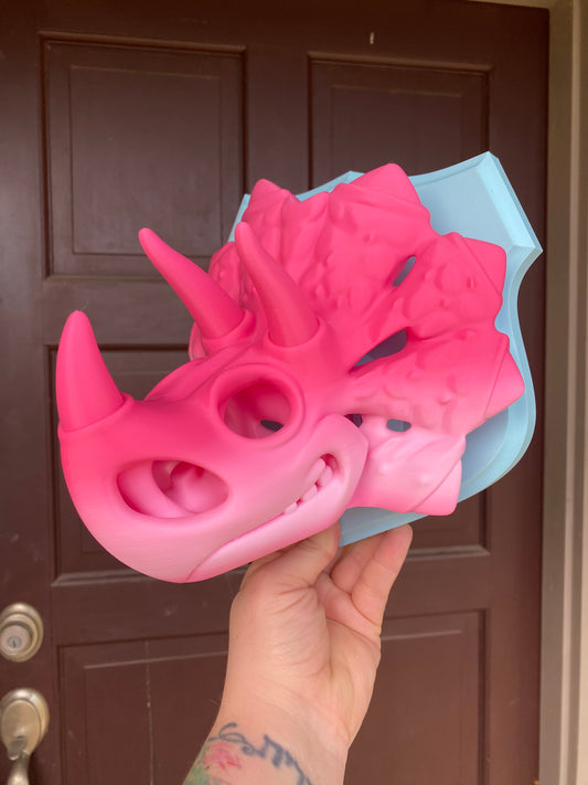 3D Mounted Triceratops (Custom Color)