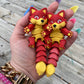 3D Cute Foxes (RTS) (Red/Yellow)