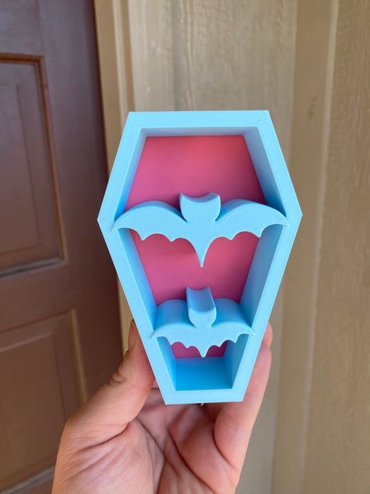 3D Bat Coffin Shelf (Custom Colors)